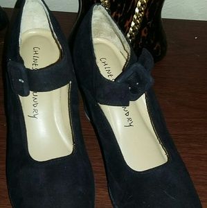 NWOT Chinese Laundry suede mary jane heels